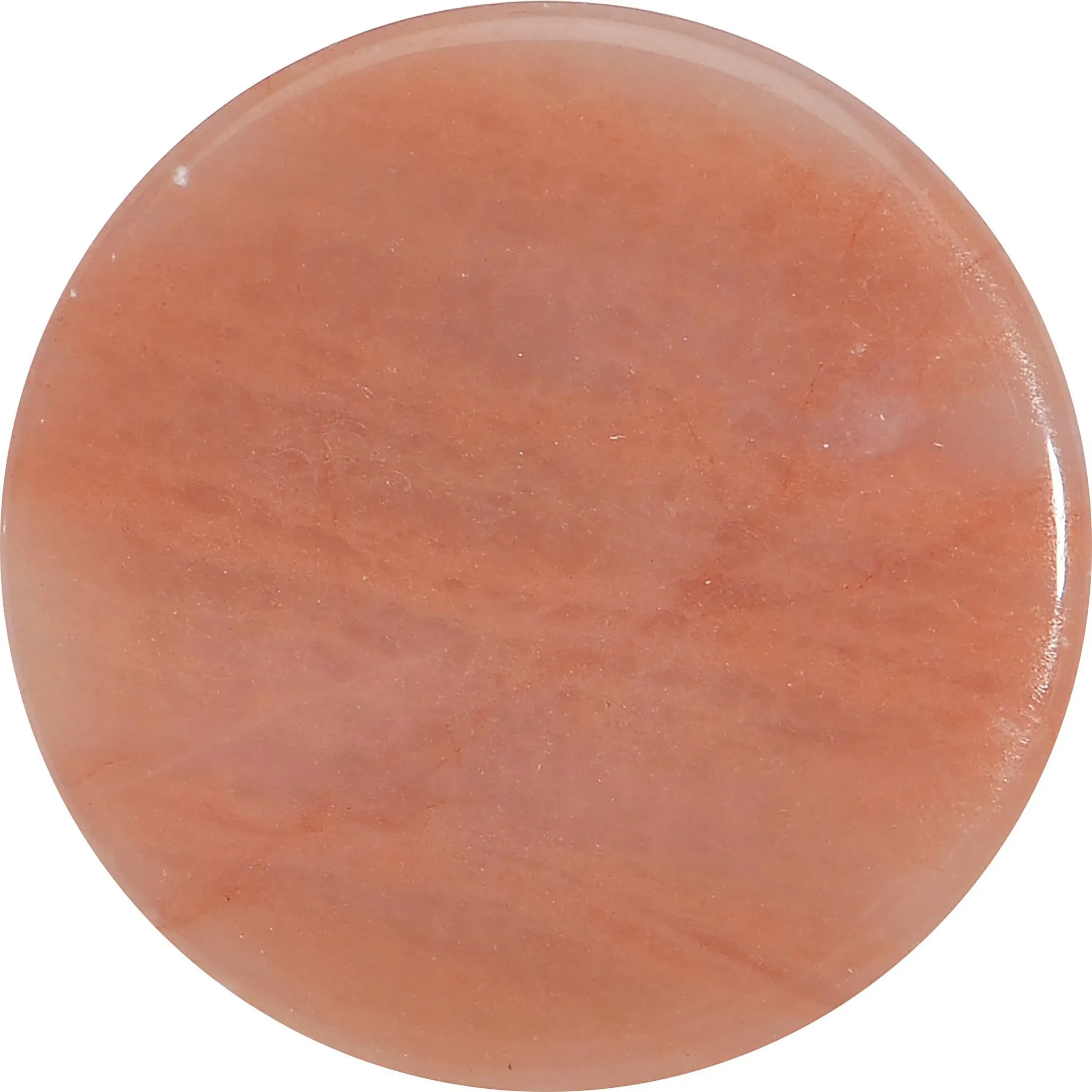 1 inch Semi-Precious Peach Jade Double Flare Stone Plug