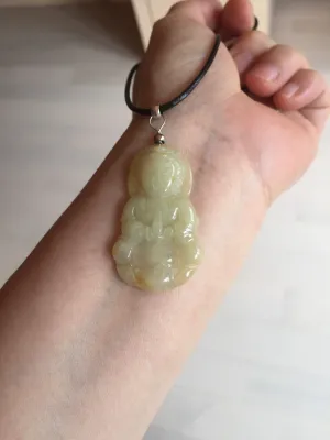 100% natural white grade A yellow/brown/green jadeite jade Guanyin pendants AX160