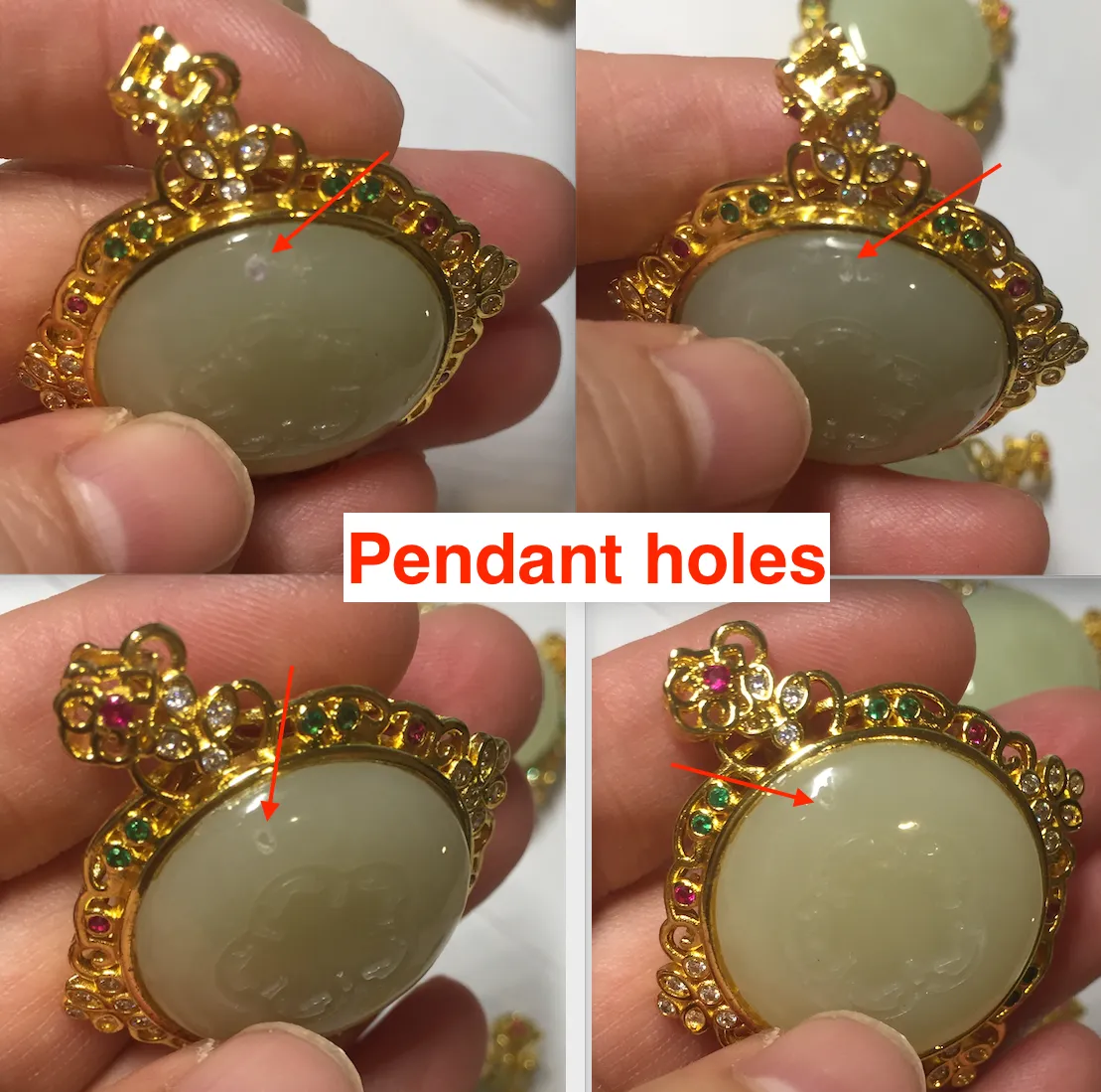 100% Natural yellow/green Hetian nephrite Jade(和田黄玉) pendant HF84