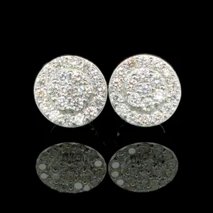 10K White Gold Diamond Stud Earrings (1.77ct)