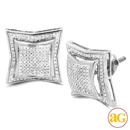 10KW 0.50CTW DIAMOND DOME KITE EARRINGS