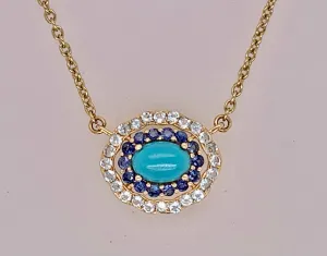 14K Turquoise Pendant