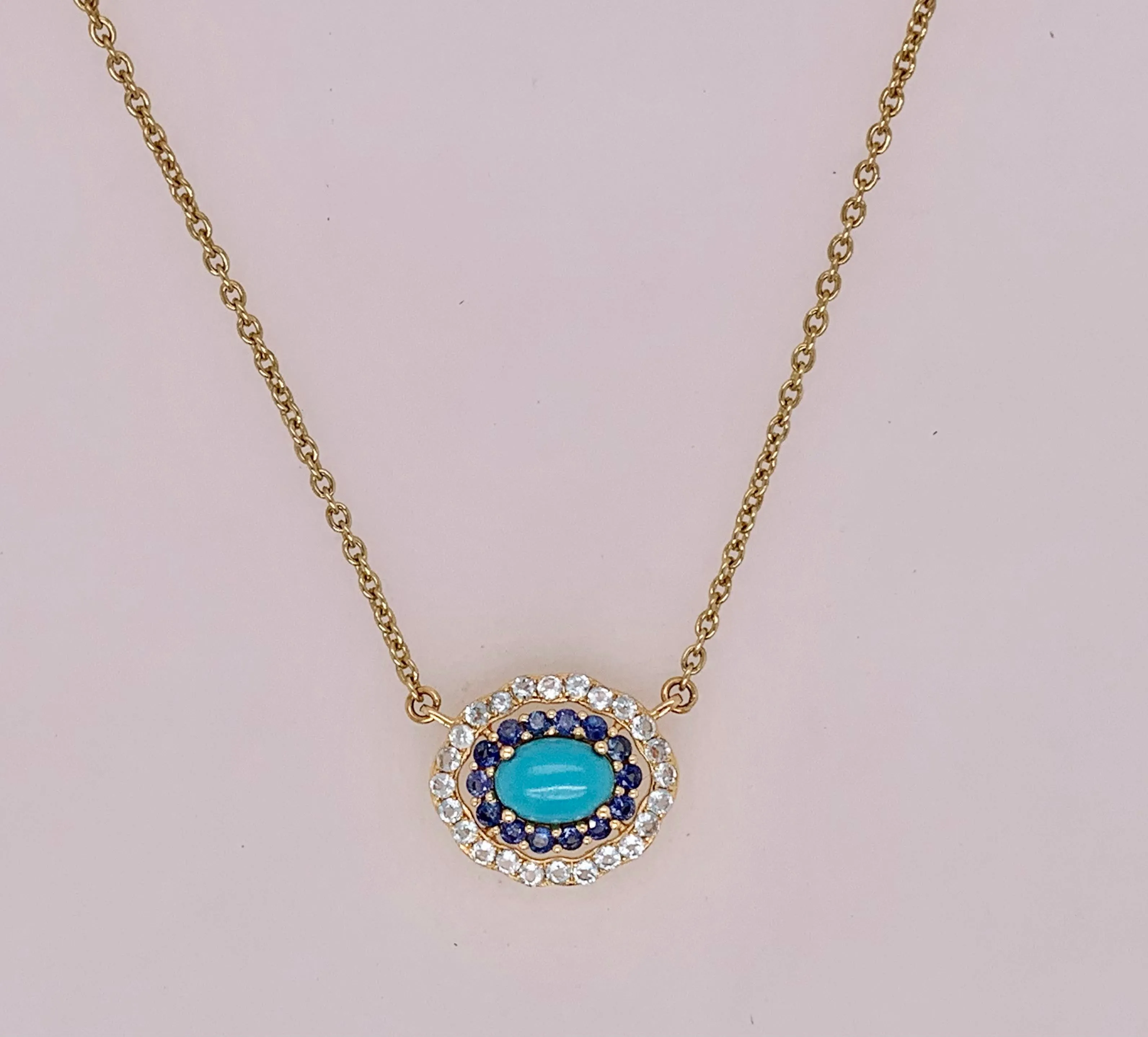 14K Turquoise Pendant