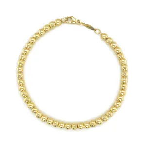 14k Yellow Gold Beaded Bracelet