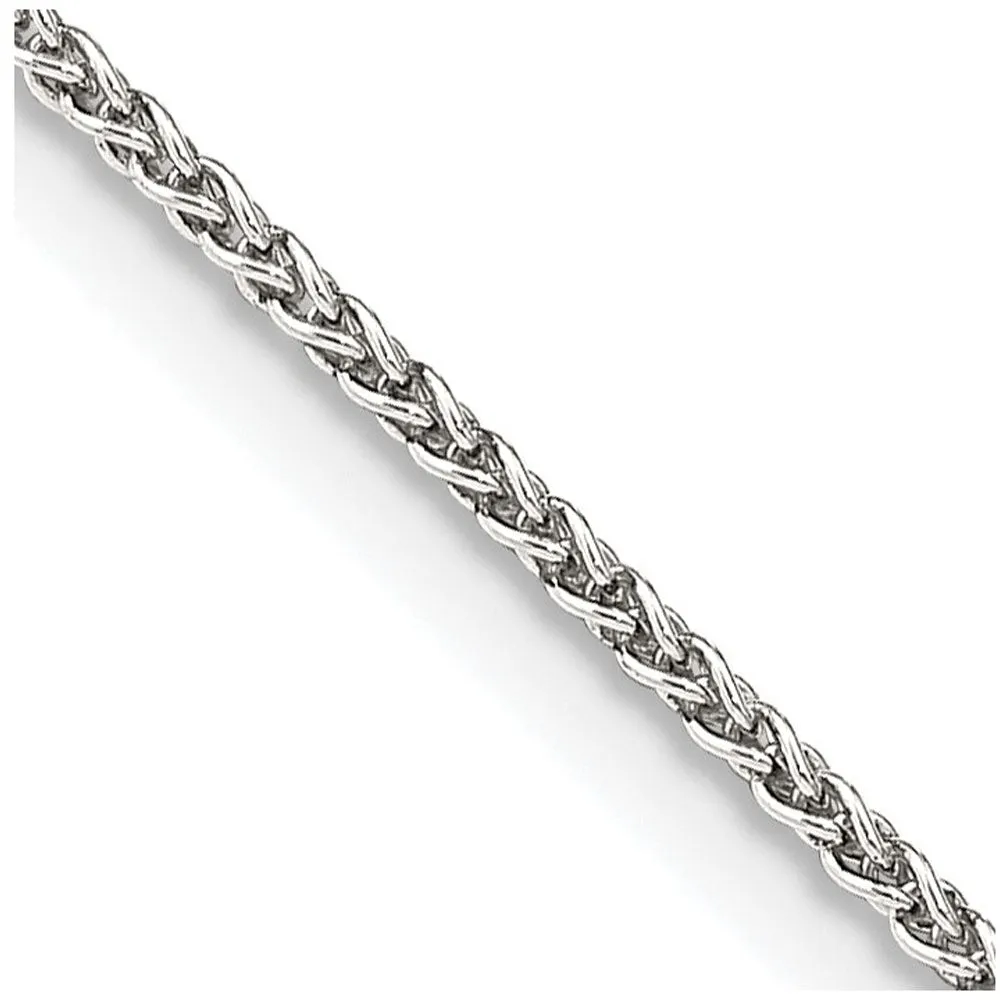 1.5mm Sterling Silver, Round Solid Spiga Chain Anklet