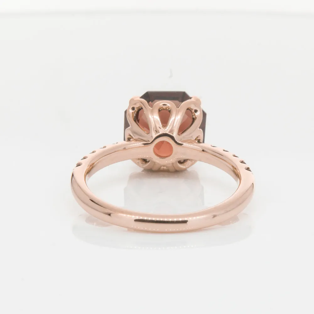 18ct Rose Gold Garnet Octavus Ring