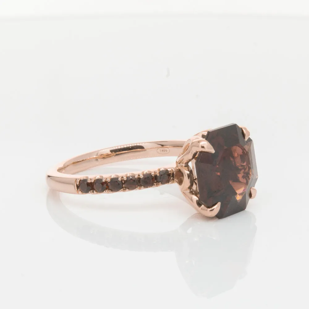 18ct Rose Gold Garnet Octavus Ring