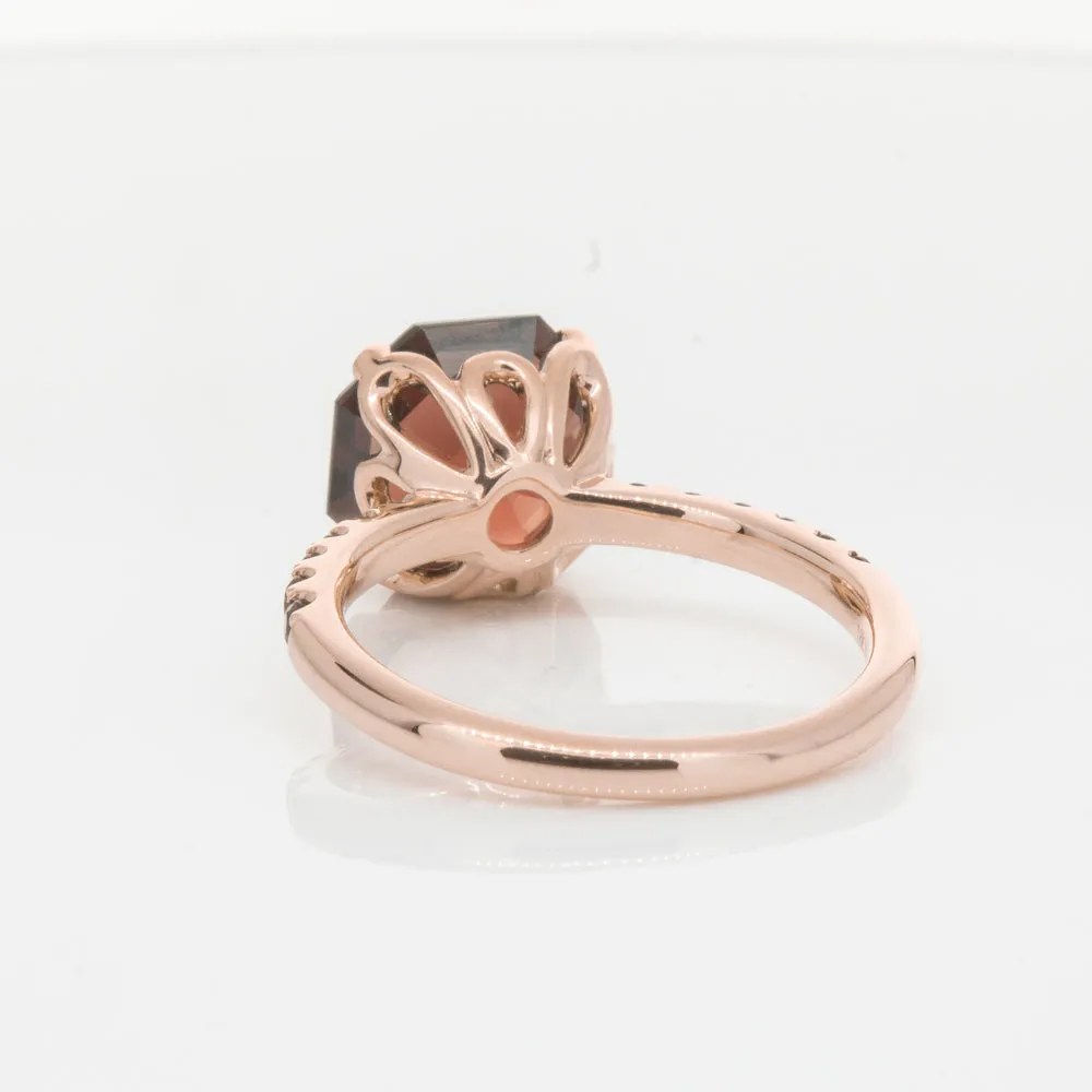 18ct Rose Gold Garnet Octavus Ring