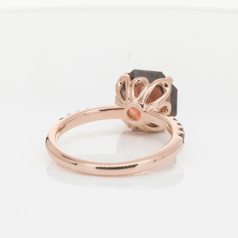 18ct Rose Gold Garnet Octavus Ring