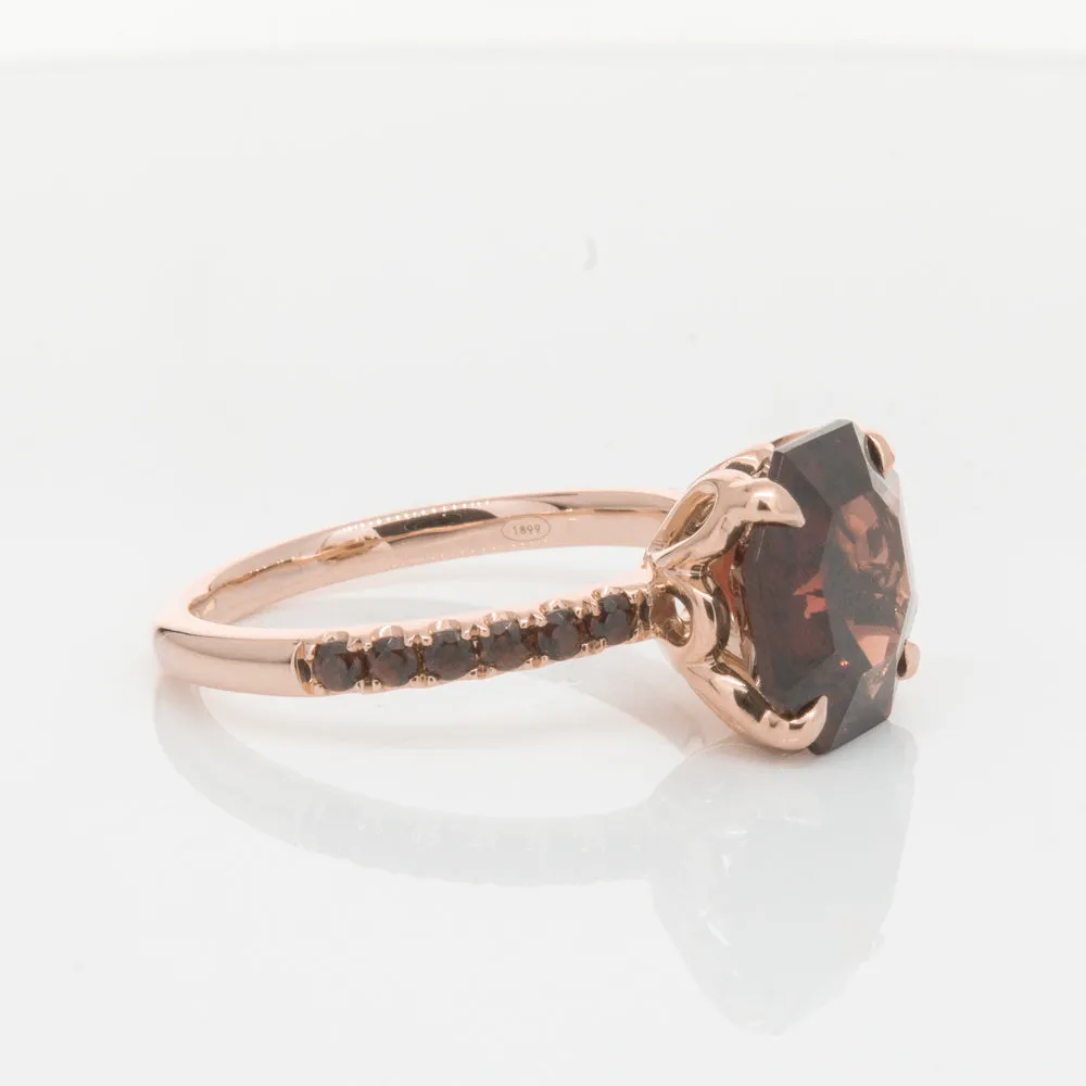 18ct Rose Gold Garnet Octavus Ring