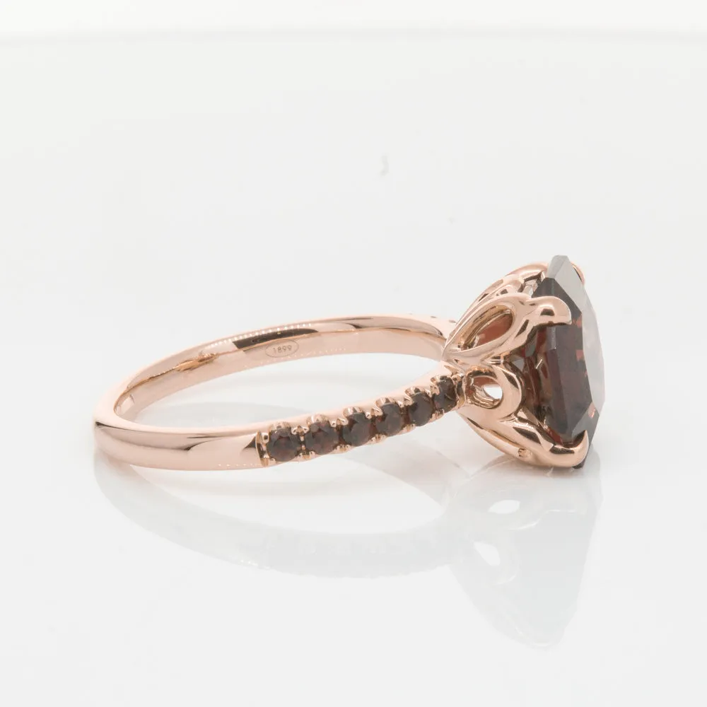 18ct Rose Gold Garnet Octavus Ring