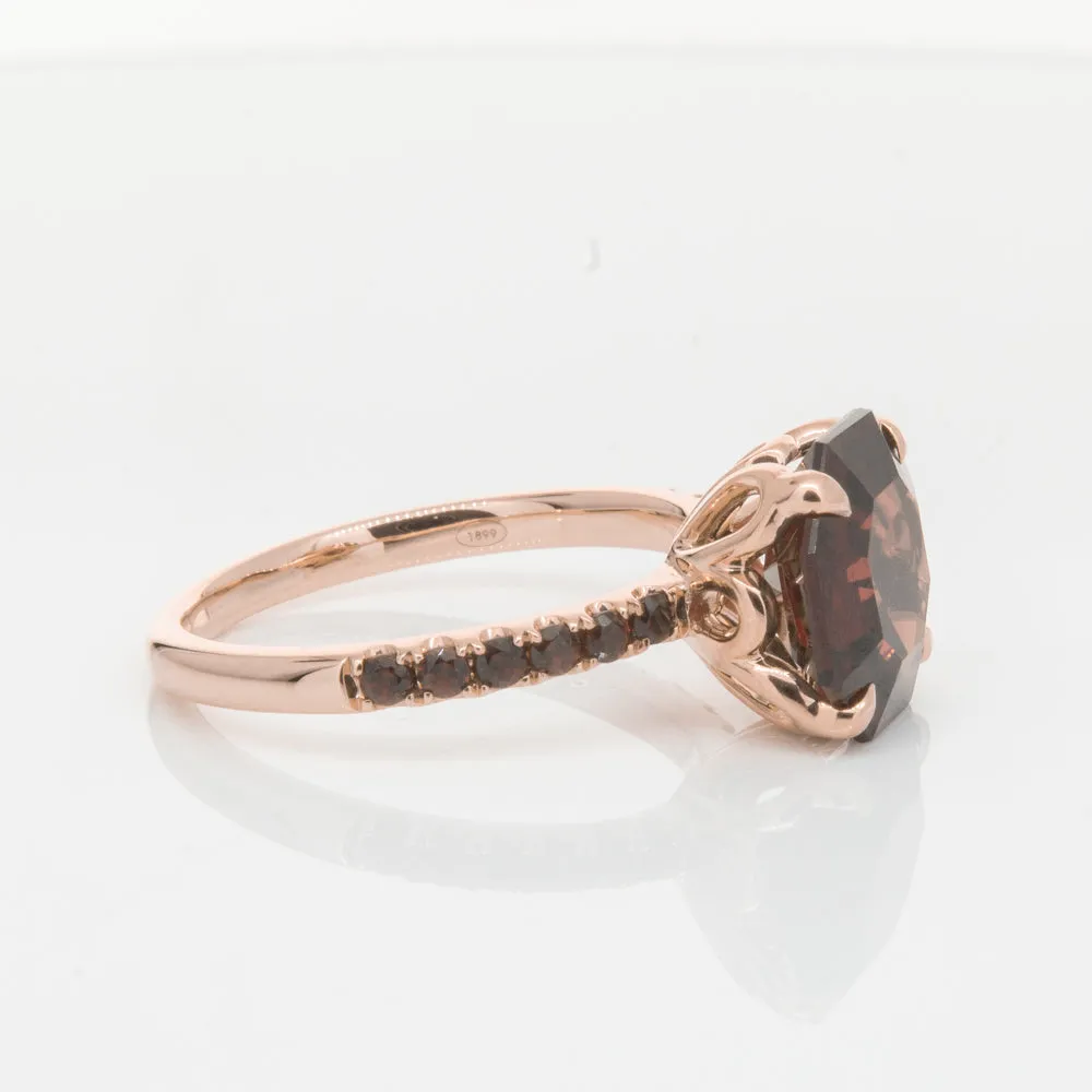 18ct Rose Gold Garnet Octavus Ring