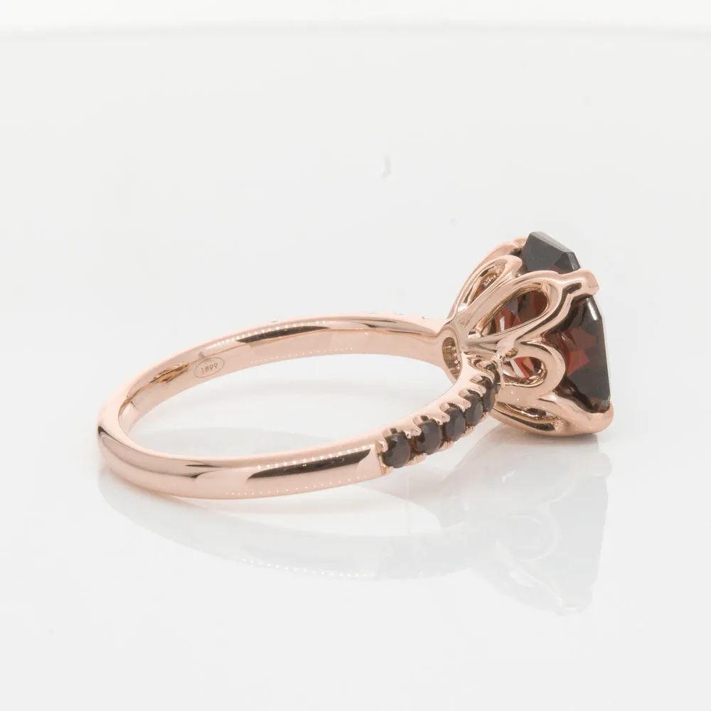 18ct Rose Gold Garnet Octavus Ring