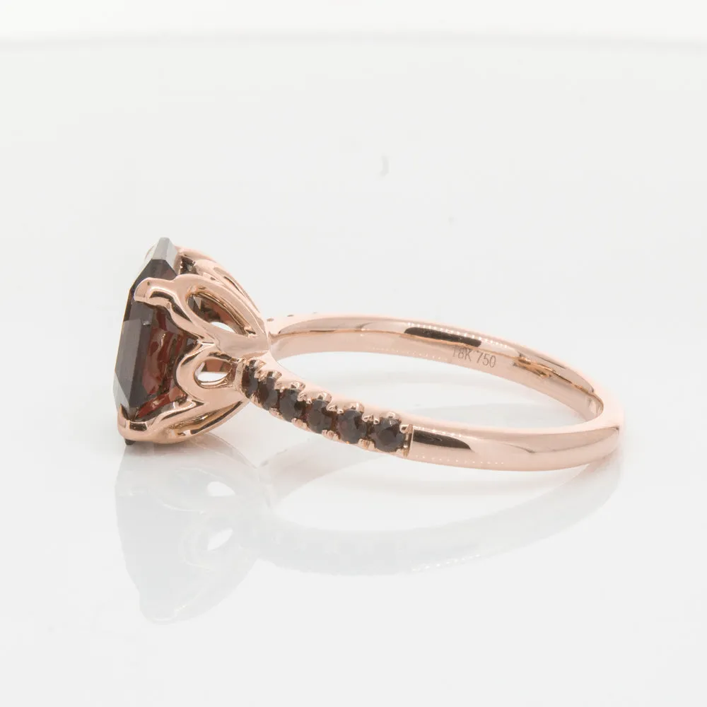 18ct Rose Gold Garnet Octavus Ring