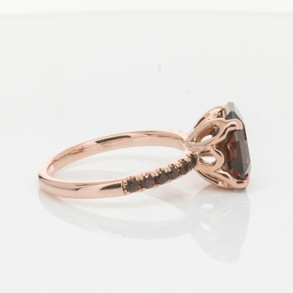 18ct Rose Gold Garnet Octavus Ring