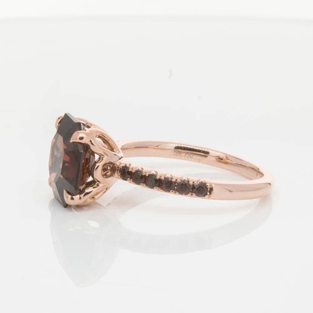 18ct Rose Gold Garnet Octavus Ring