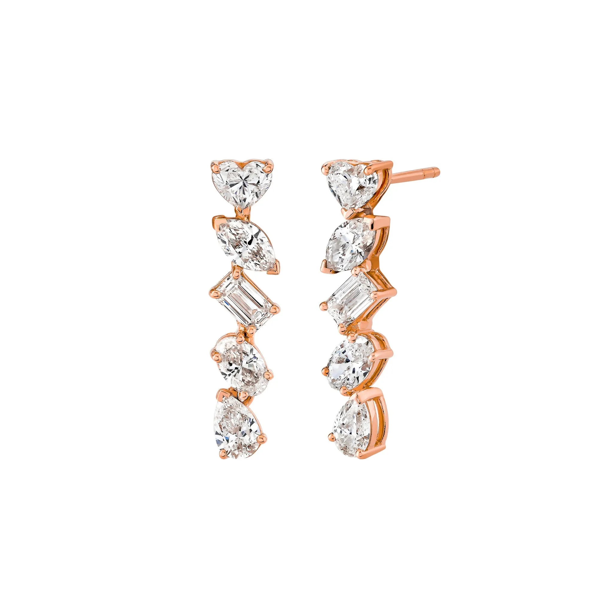 18k Fortuna Diamond Drop Earrings