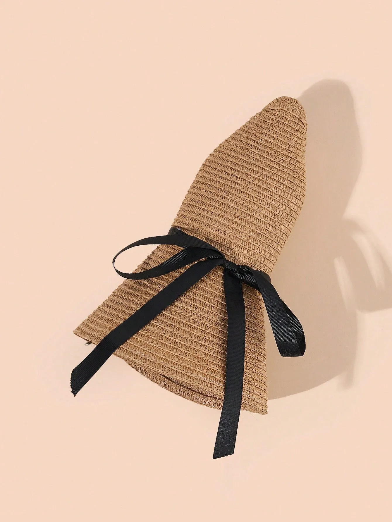 1pc Women Sun Hat With Wide Brim   1pc Women Fashionable Woven Handbag