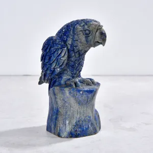 2.4" Natural Lapis Parrot Gemstone Carving