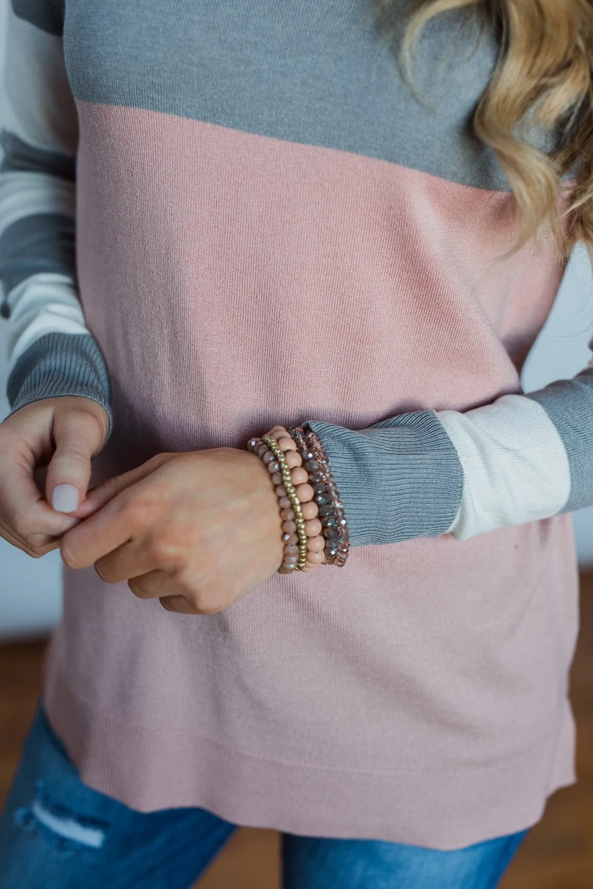 5 Layers of Perfect Bracelet Set- Pink Tones