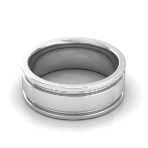 8.0 mm Plain Wedding Band in 14KT, 18KT & Platinum