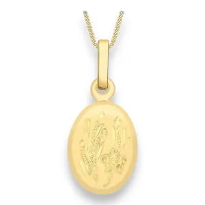 9ct Gold Women's Oval Locket Pendant, Classic Beauty, 22mm, 18" Chain, Gift box included