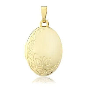 9ct Gold Women's Oval Locket, Timeless Charm, 18mm, 18" Chain, Gift box included