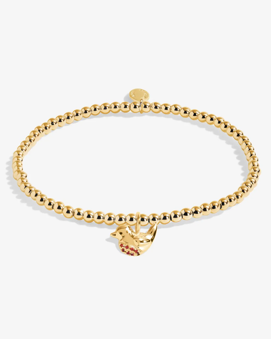 A Litte 'Robins Appear When Loved Ones Are Near' Bracelet in Gold Plating