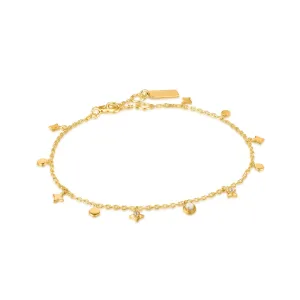 Ania Haie Gold Star Mother of Pearl Drop Anklet