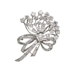 Antique Diamond Platinum Brooch C.1920's