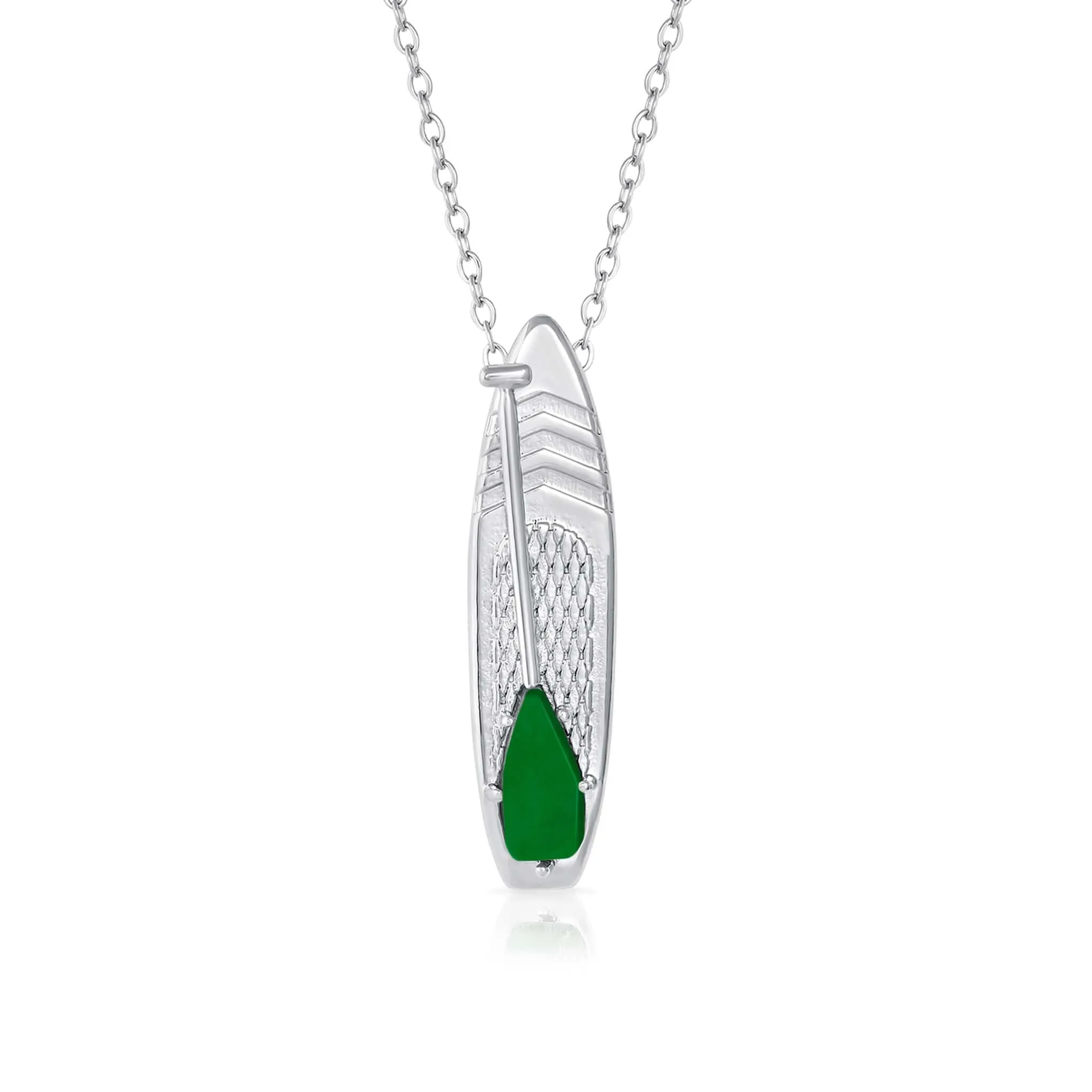 AUGUST Birthstone Paddle board Necklace in Peridot