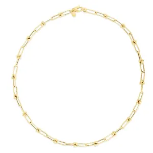 Beaded Statement Link Chain Necklace