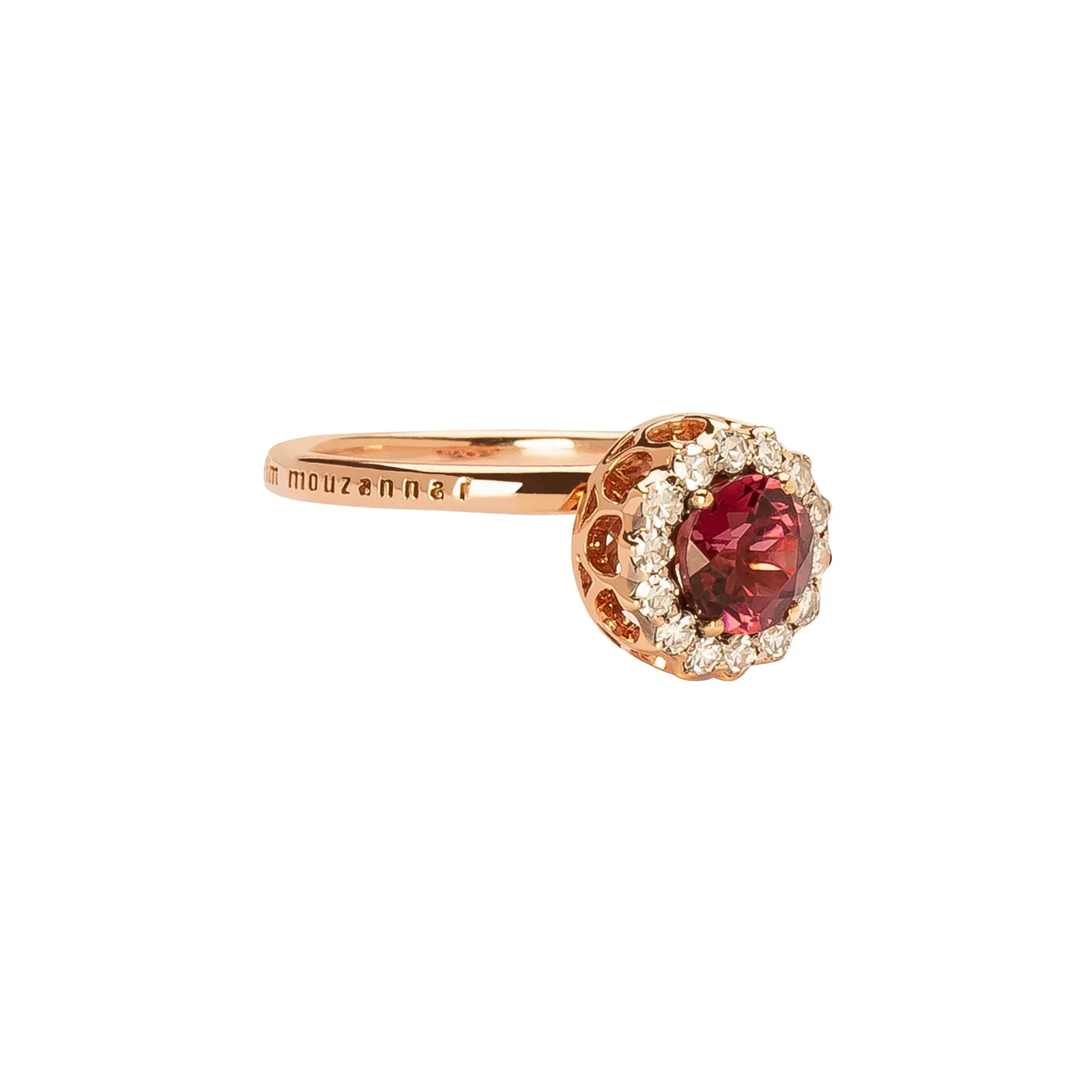 Beirut Basic Ring - Rhodolite & Diamond