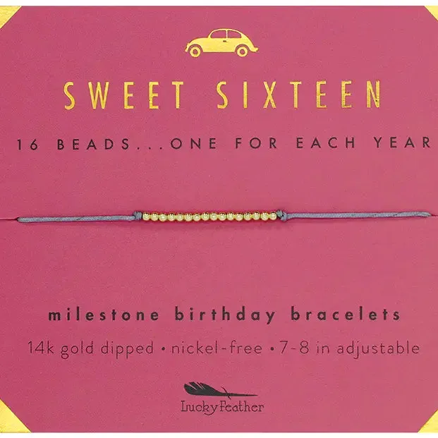 Birthday Milestone Bracelet 16th