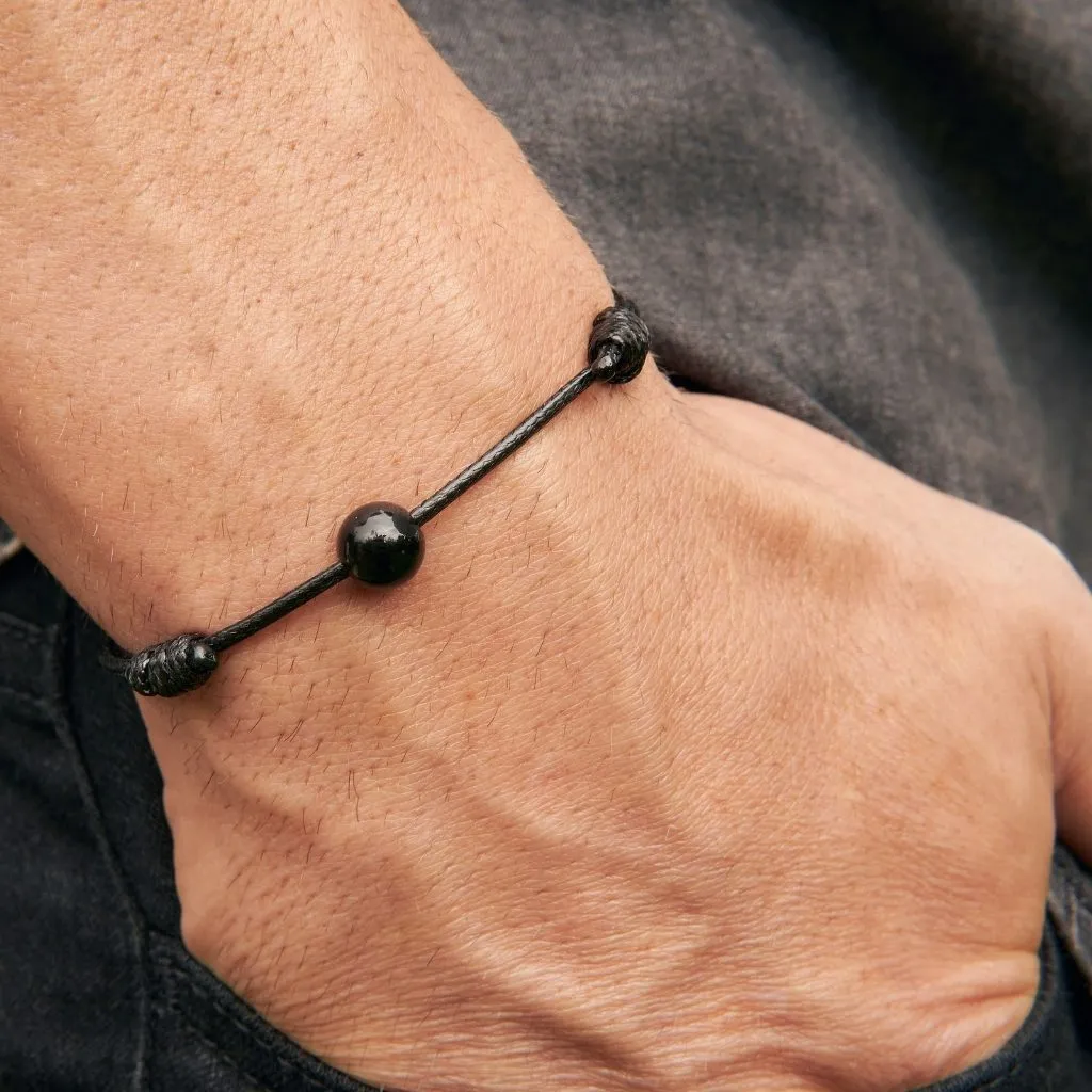 Black Tourmaline Bead Bracelet