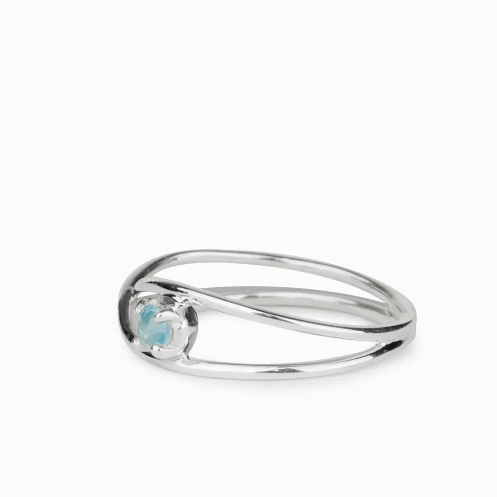 Blue Topaz Birthstone Ring