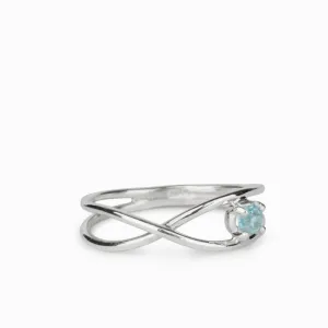 Blue Topaz Birthstone Ring