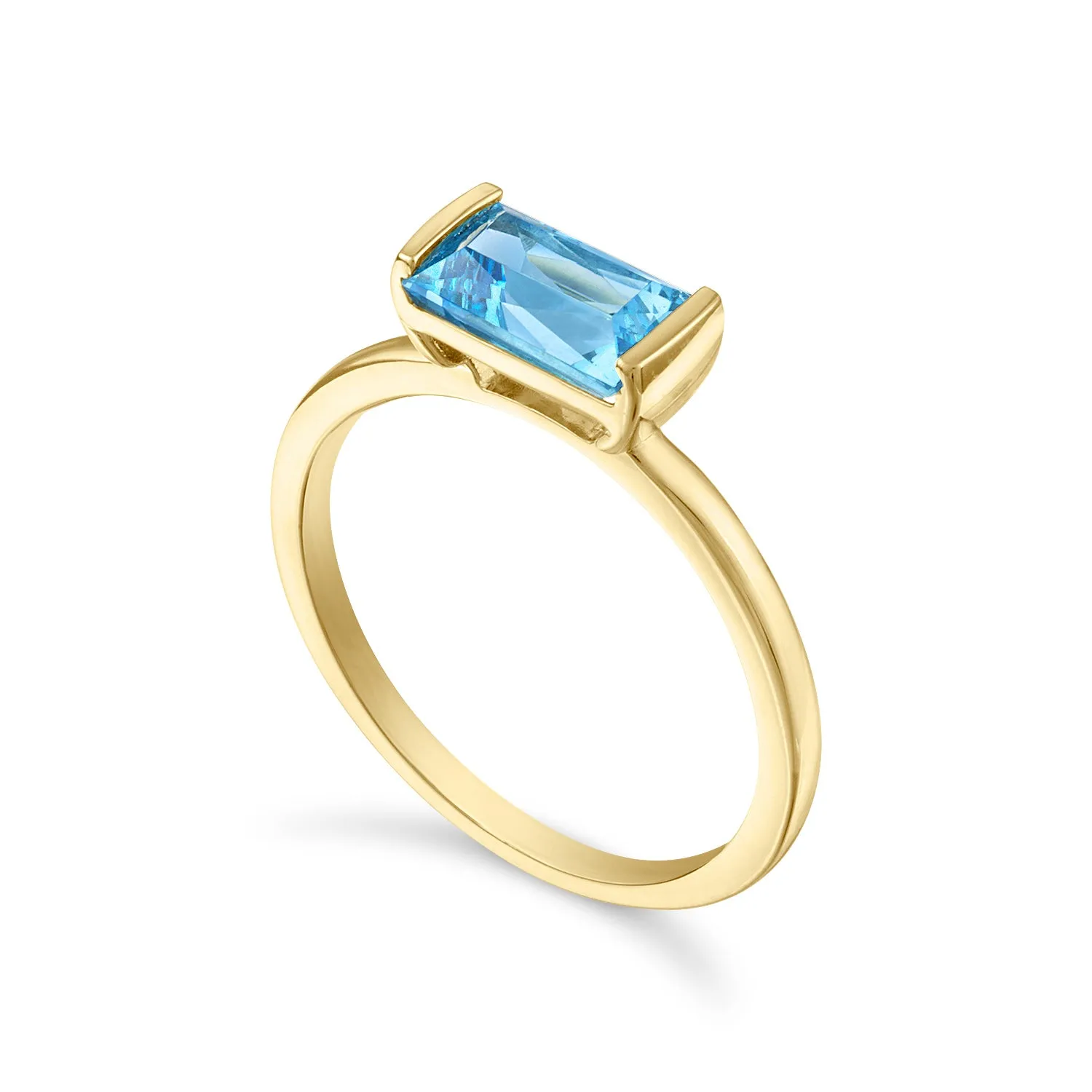 Blue Topaz Bonbon Ring