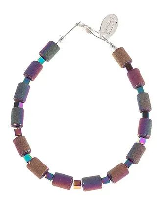 Carrie Elspeth Spectrum Lava Glimmer Glass Beaded Bracelet