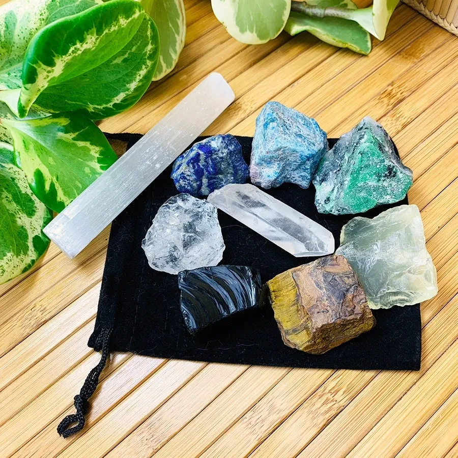 Chakra Alignment Crystal Pouch Set