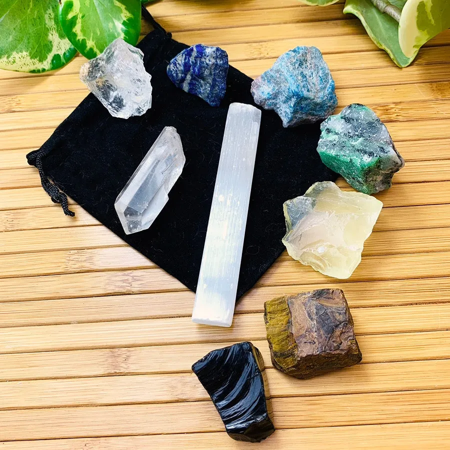 Chakra Alignment Crystal Pouch Set