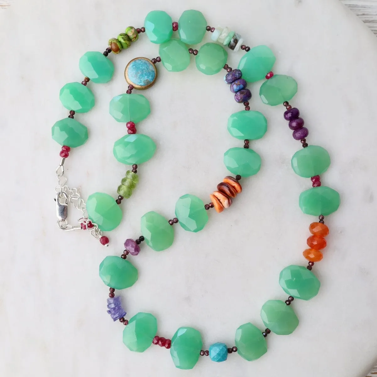 Chrysoprase Oval Necklace