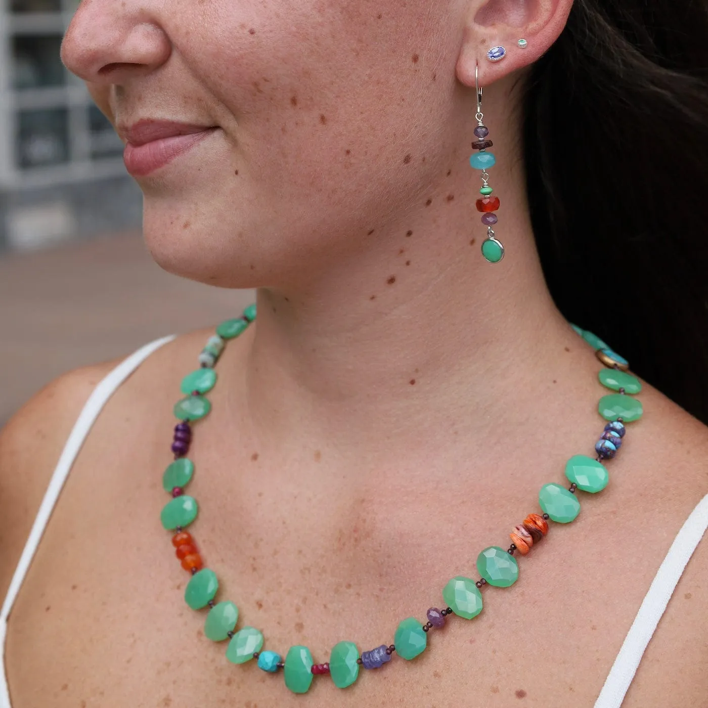 Chrysoprase Oval Necklace