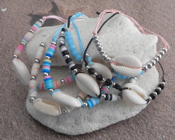 Cowry Shell with Pearl & Bead accents