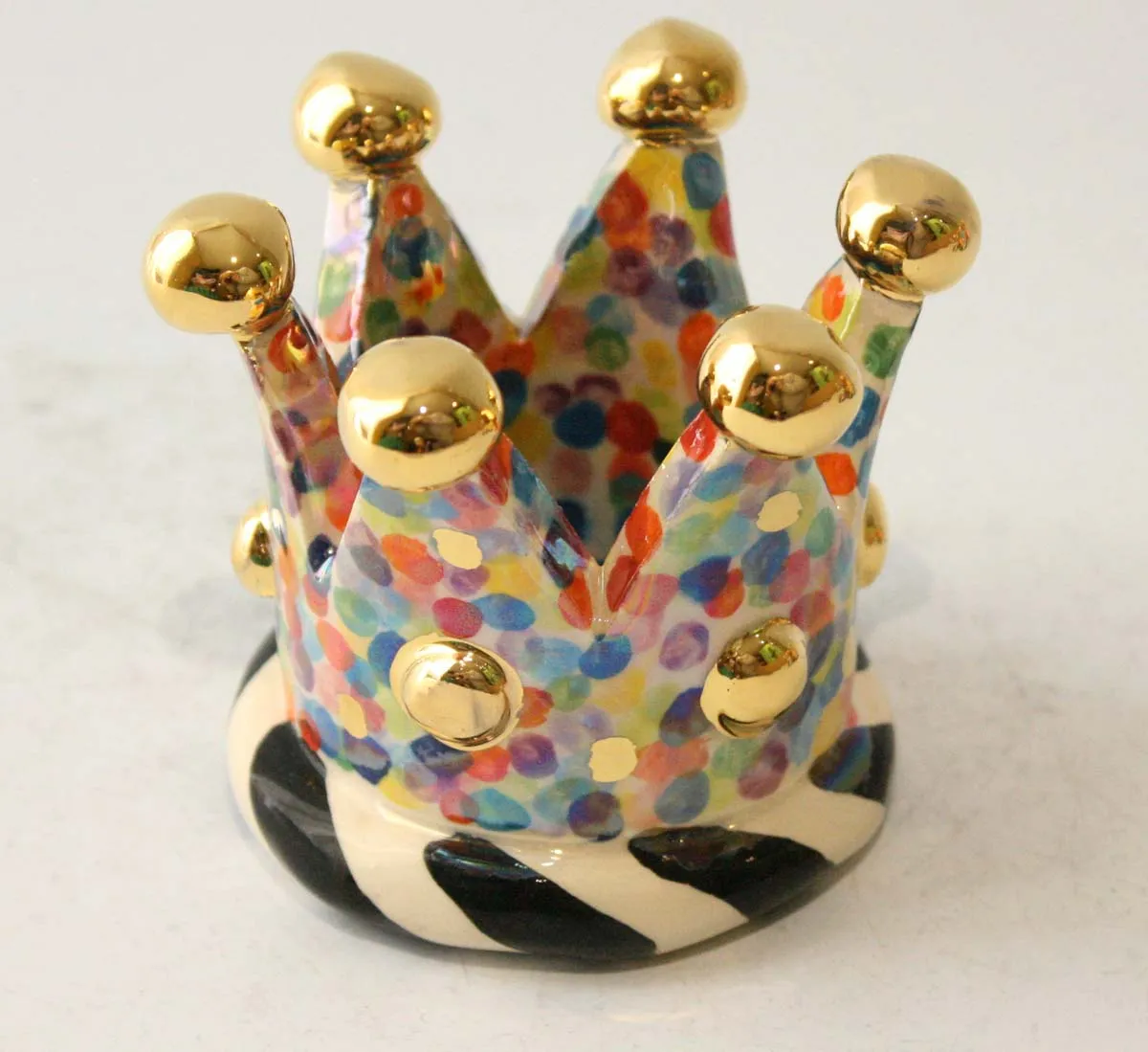 Crown Candleholder in Confetti