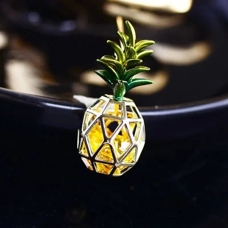 Cubic Zircon Fruit Brooch