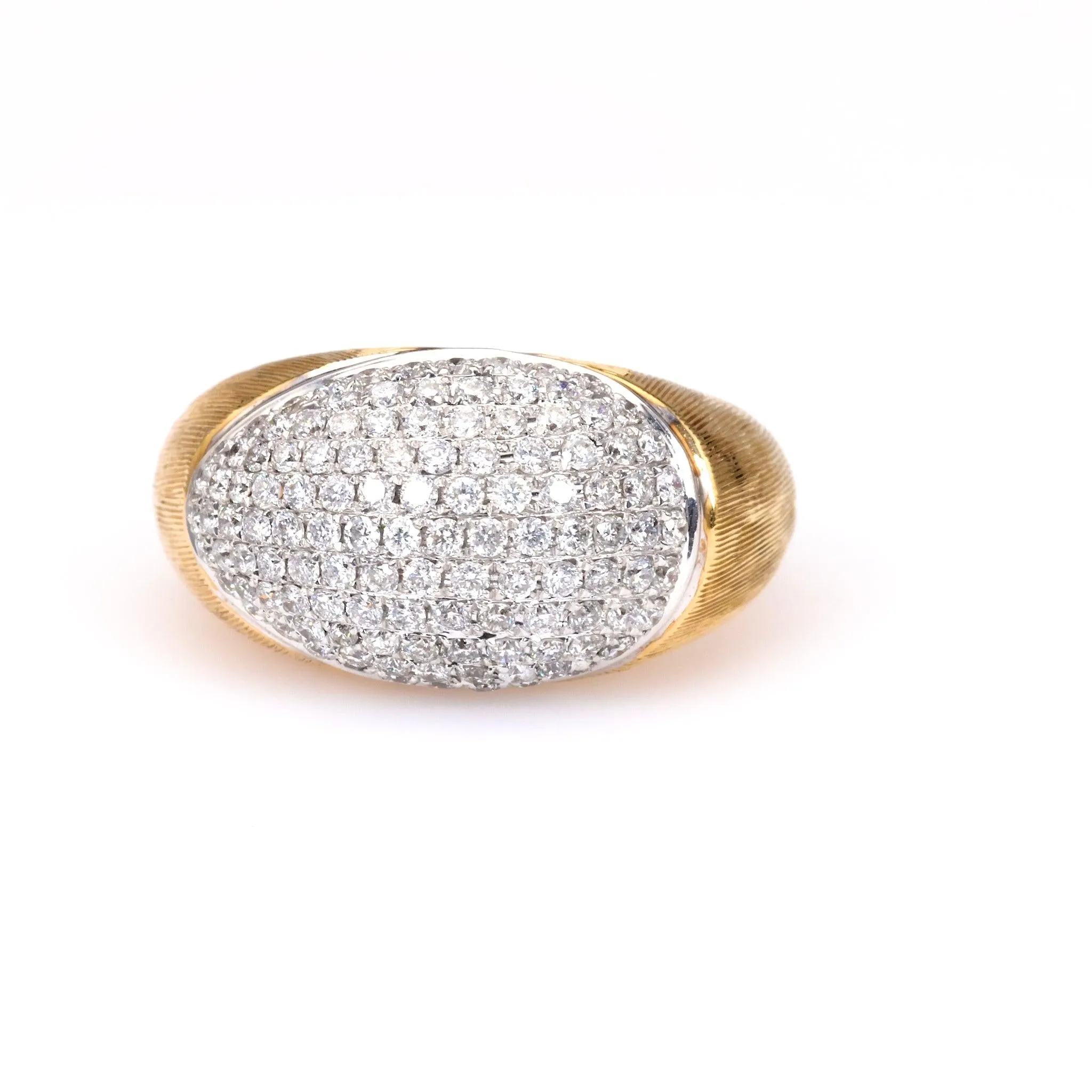 Diamond 14k Gold Dome Ring