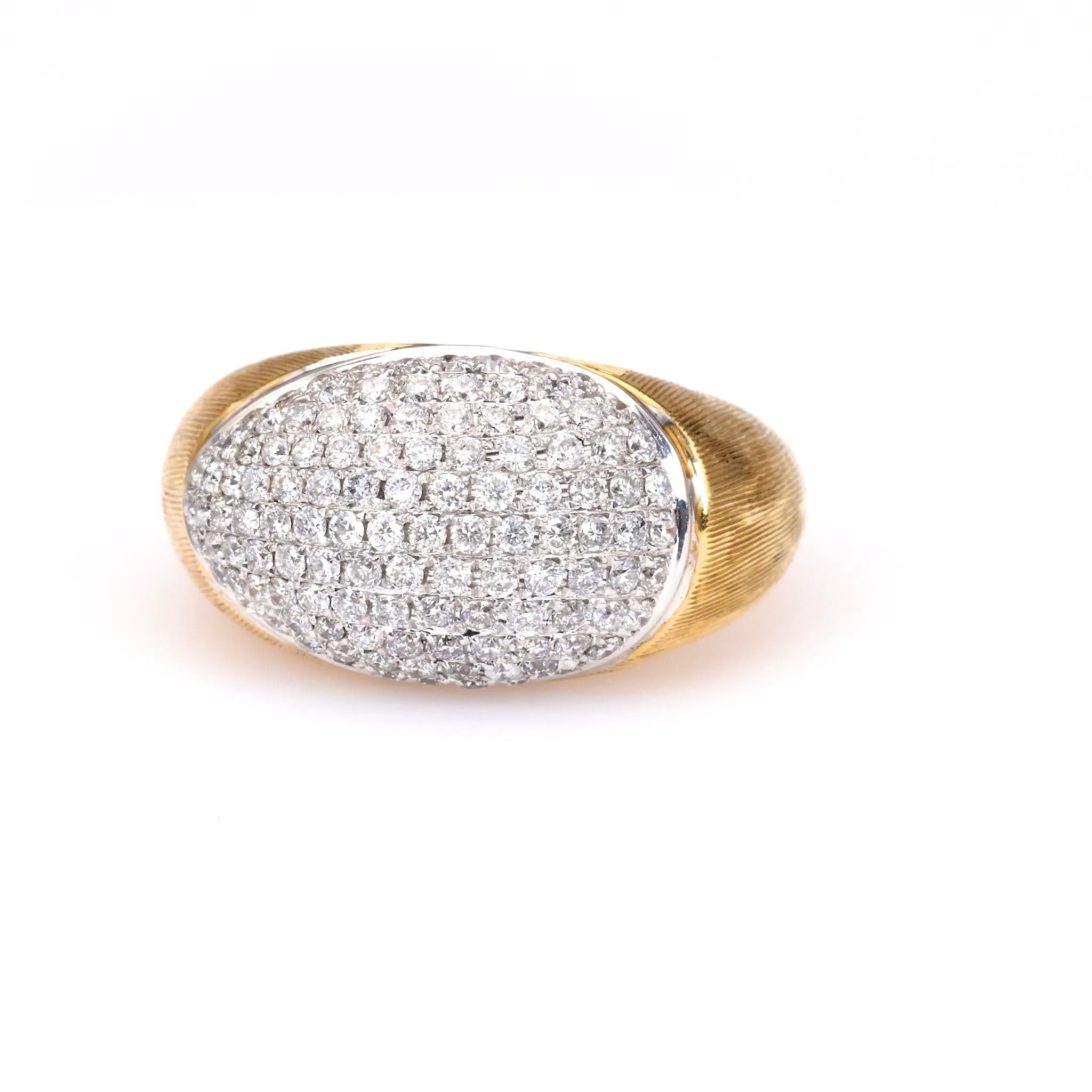 Diamond 14k Gold Dome Ring