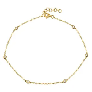 Diamond by the Yard Anklet