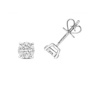 Diamond Jewellery 18ct White Gold Diamond Brilliant Earrings EDQ323W